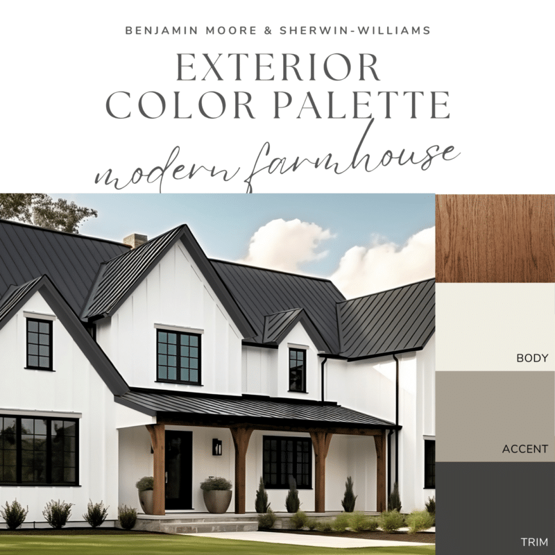 modern farmhouse exterior color palette