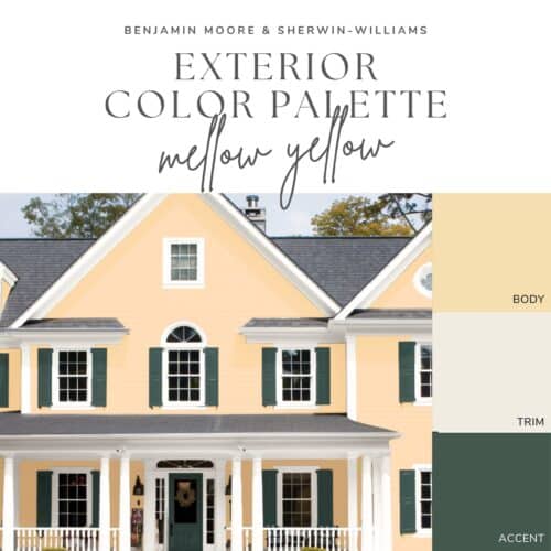 yellow exterior paint color palette