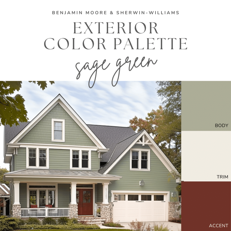 sage green exterior paint colors