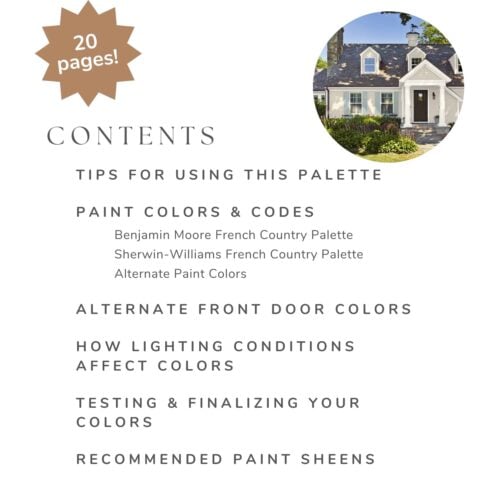 french country exterior paint color palette
