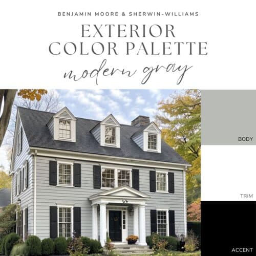 light gray exterior paint color palette