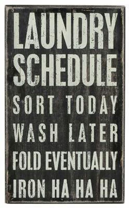 laundry schedule sign, laundry wall art