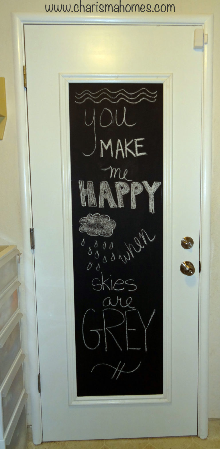 Turn a Plain Door into a Chalkboard Door!