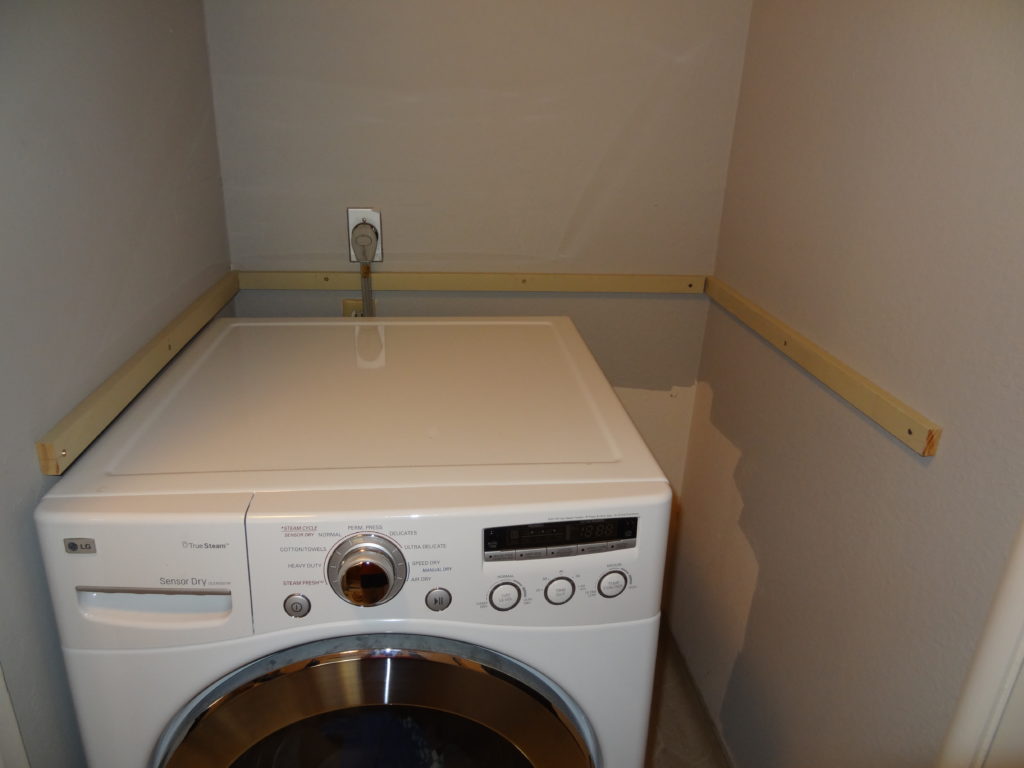 laundry countertop installation cleats