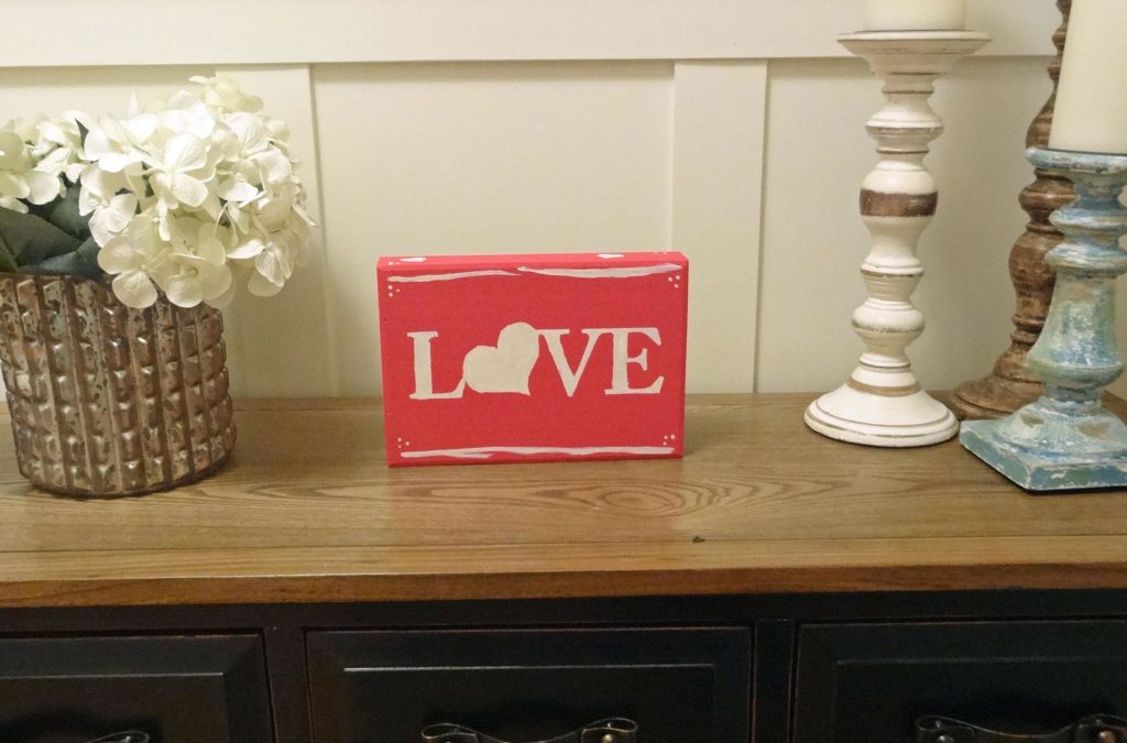 easy diy wooden sign for valentine's day
