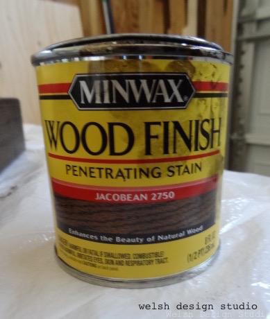 Minwax Jacobean stain for easy DIY bench