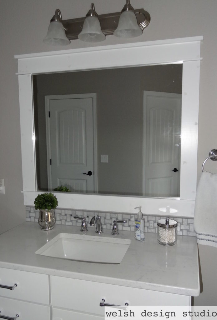 Diy Framed Bathroom Mirrors Welsh, White Framed Vanity Mirrors