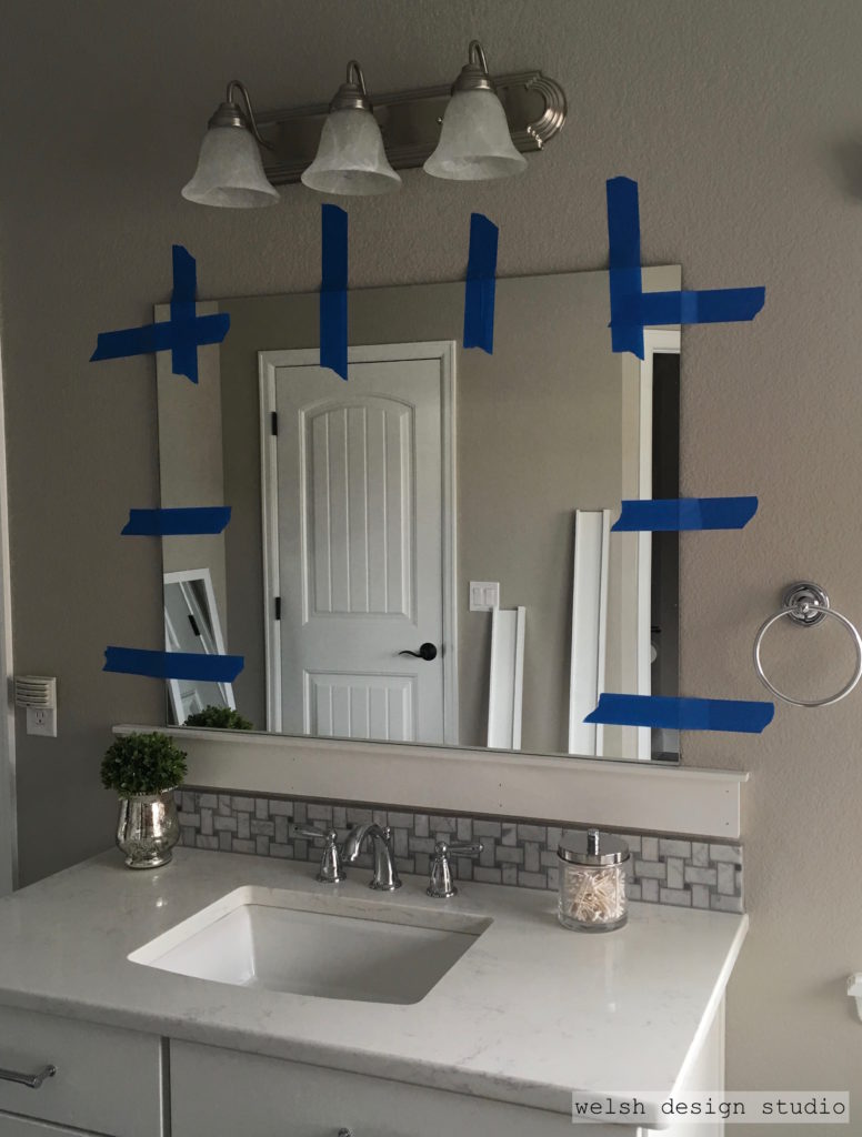 DIY framed bathroom mirror