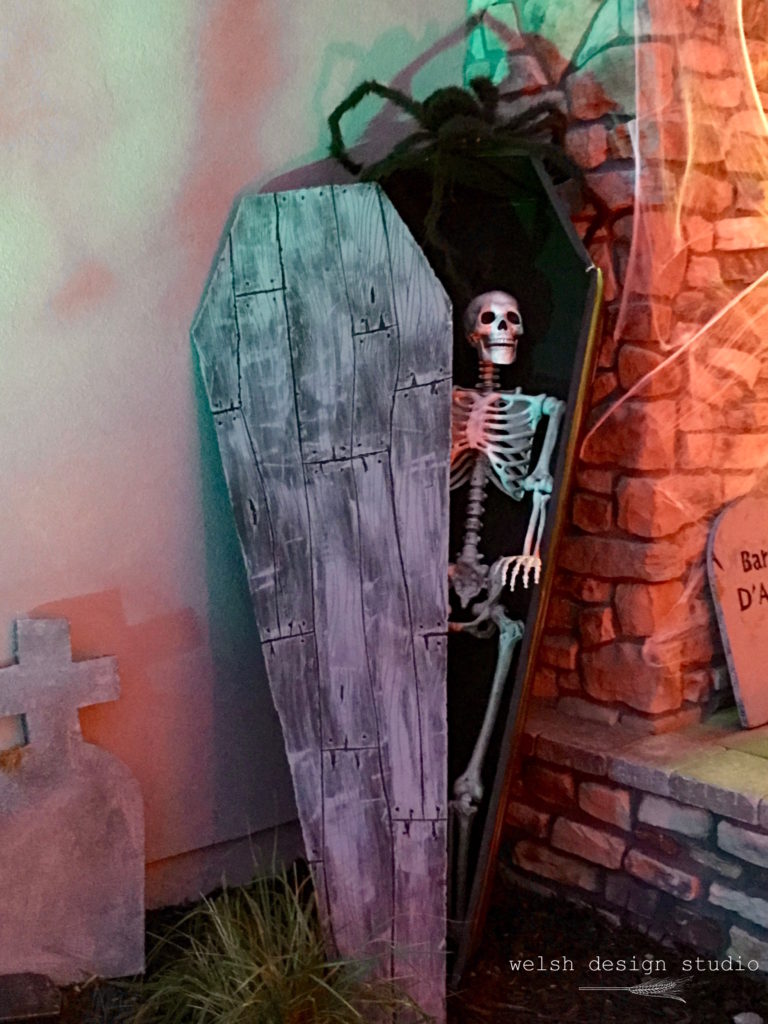 Halloween foam coffin decoration