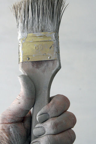 gray paint brush
