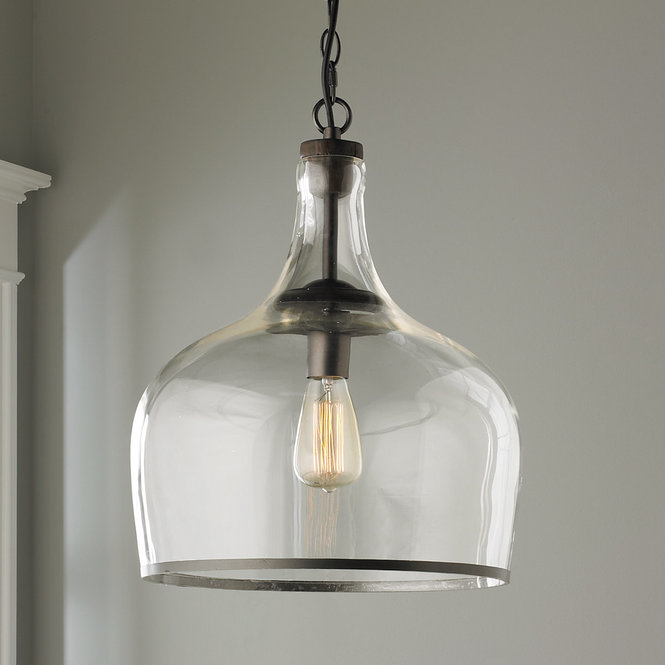 shades of light glass pendant for farmhouse kitchen