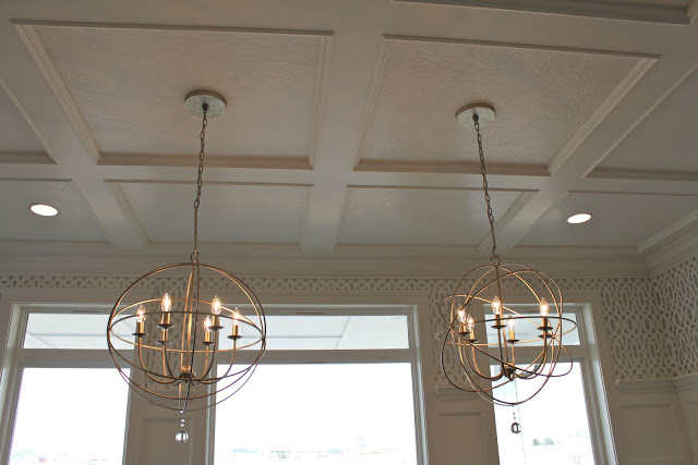 faux coffered ceiling