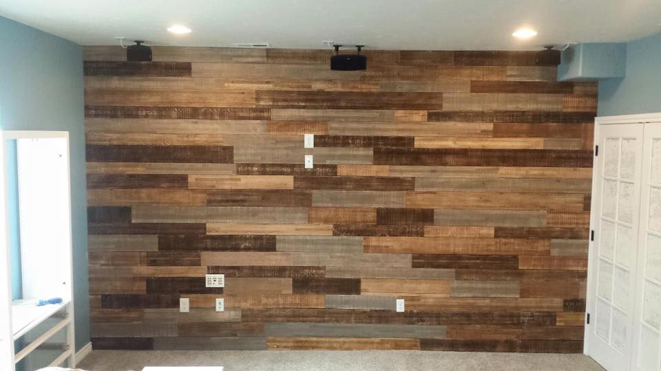 reclaimed wood wall