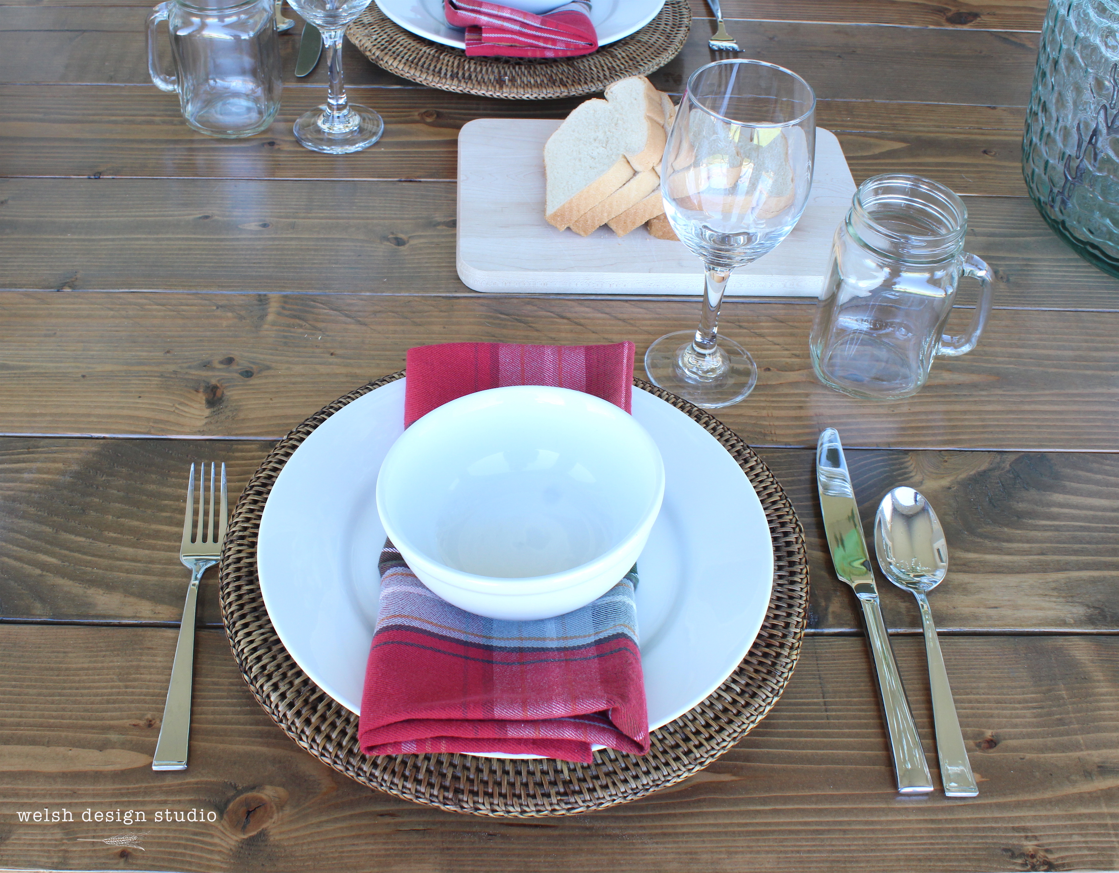 diy outdoor table place setting