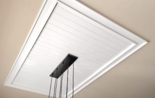 framed plank ceiling