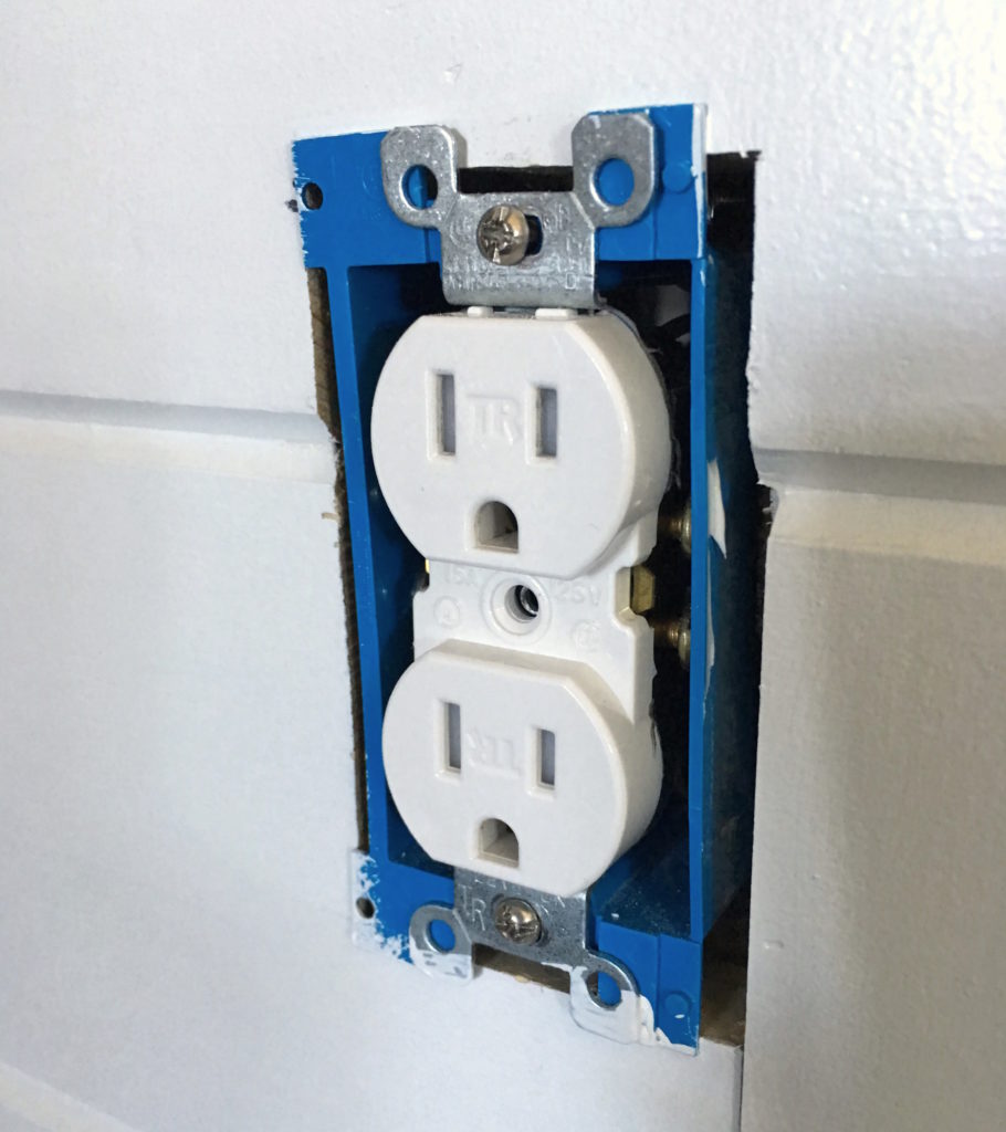 electrical box extender for plank wall