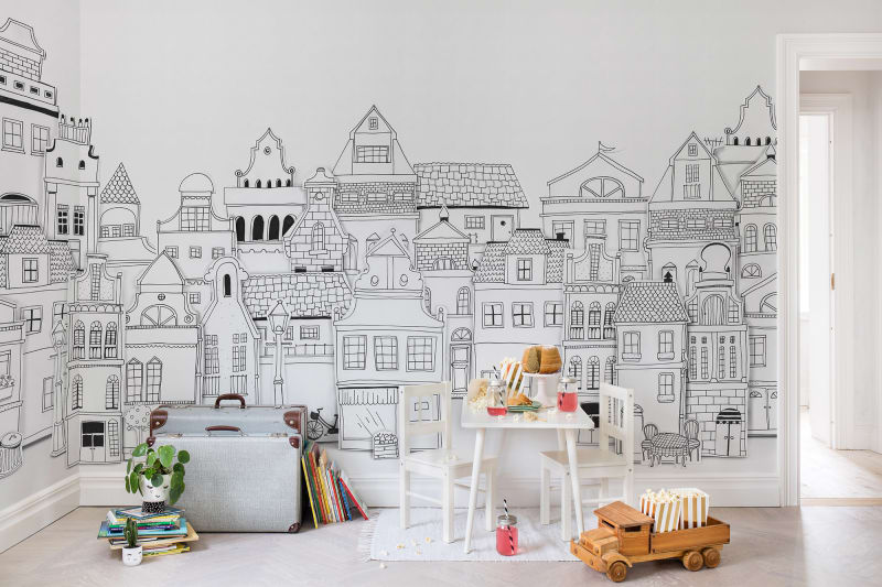 wallpaper murals for kids playroom