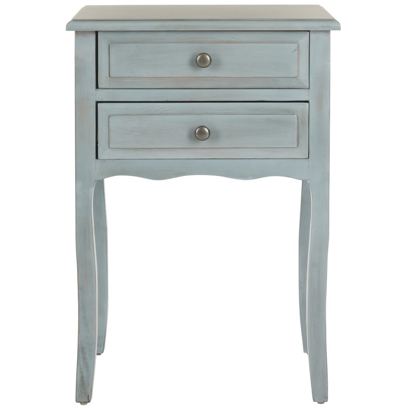 blue nightstand for coastal or farmhouse bedroom