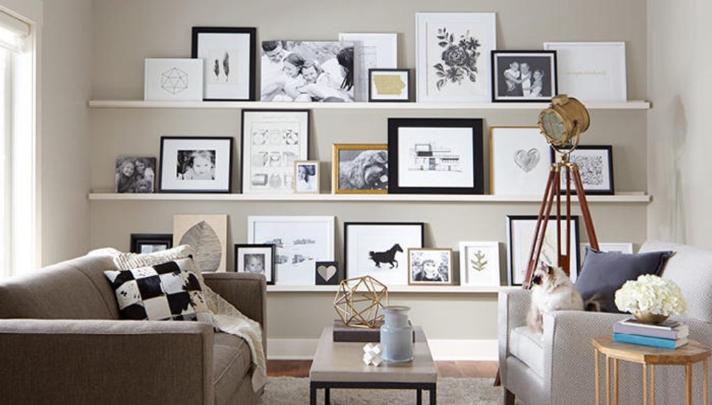 picture ledge gallery wall