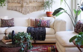 bohemian interior design style living room