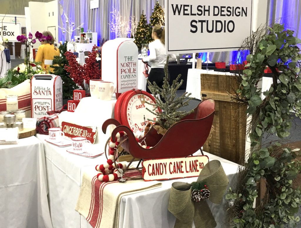 red and white christmas products holiday vendor booth tips