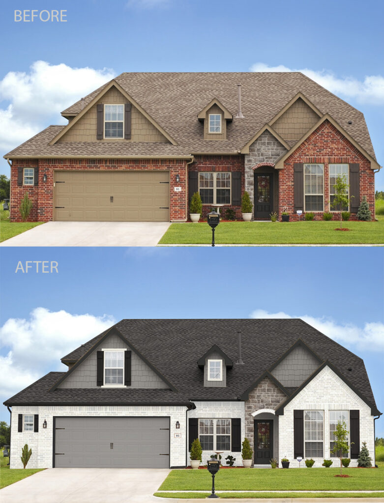 exterior paint color consultation before after