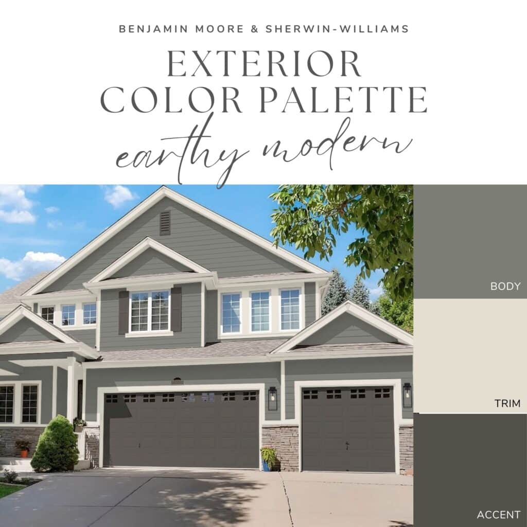earthy modern exterior color scheme