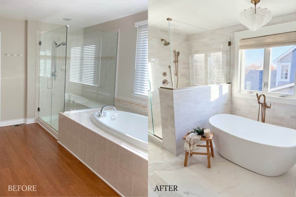 bathroom remodel reveal before and after