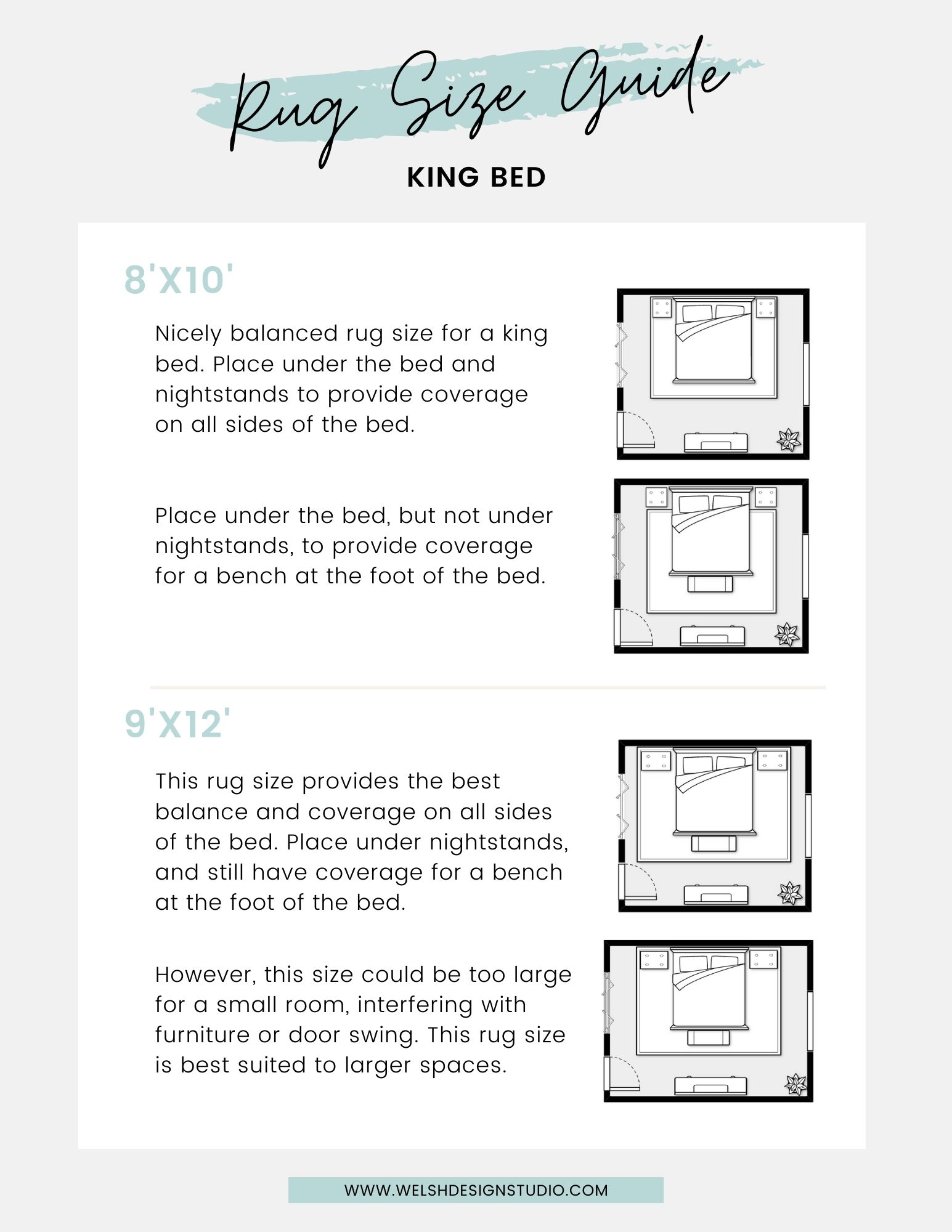 How to Place a Rug Under a Bed: Area Rug Placement