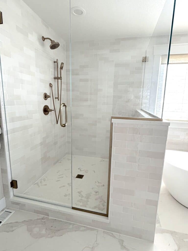 bathroom remodel shower before and after