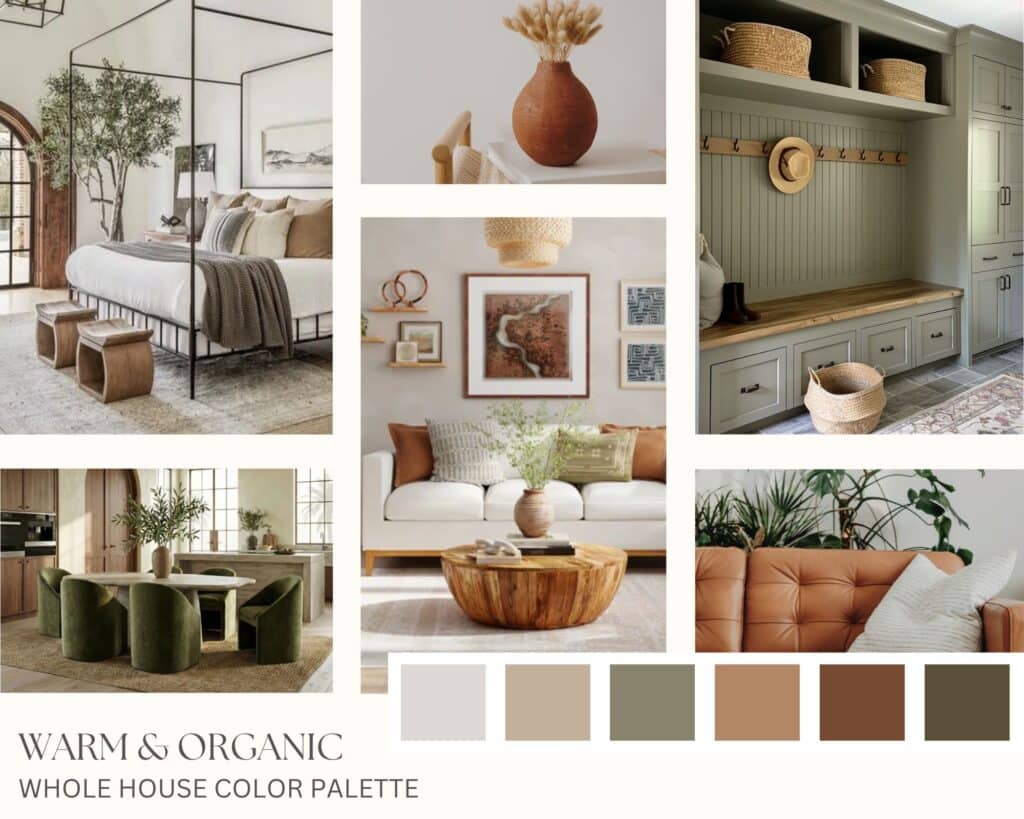 organic modern whole house color palette