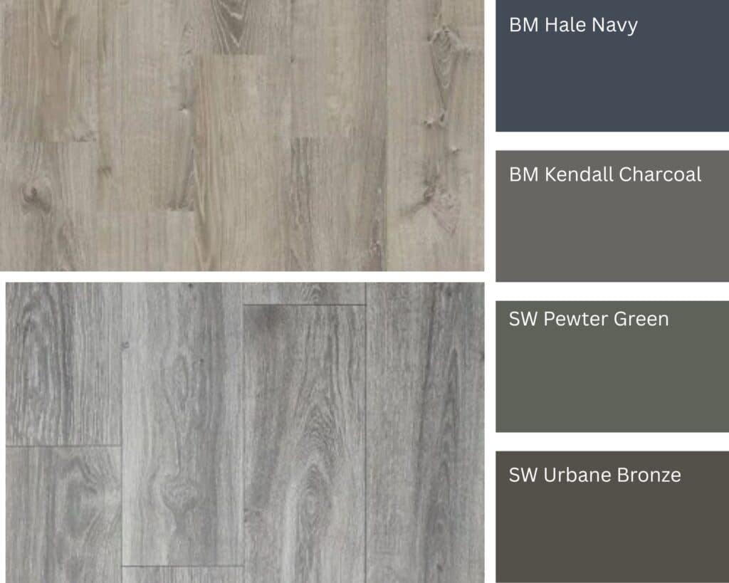 accent wall colors for gray floors