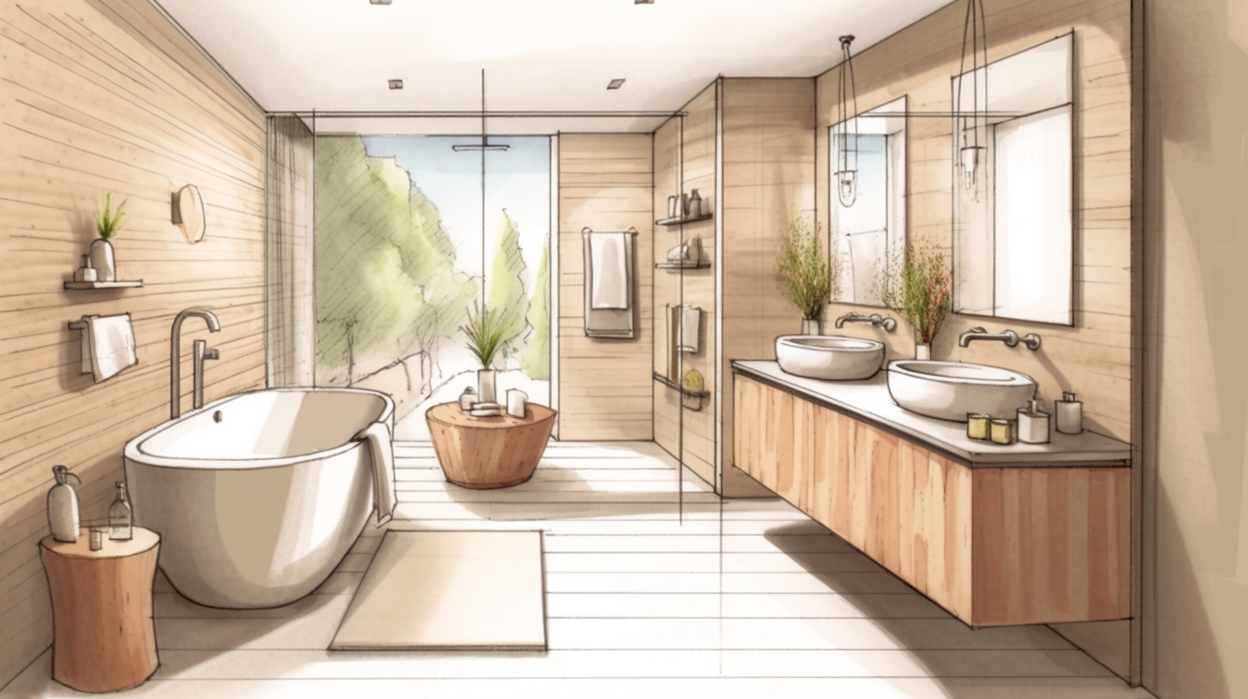 bathroom remodeling sketch