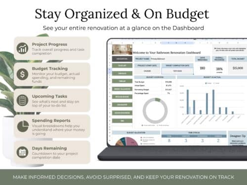 bathroom remodel planner template google sheets