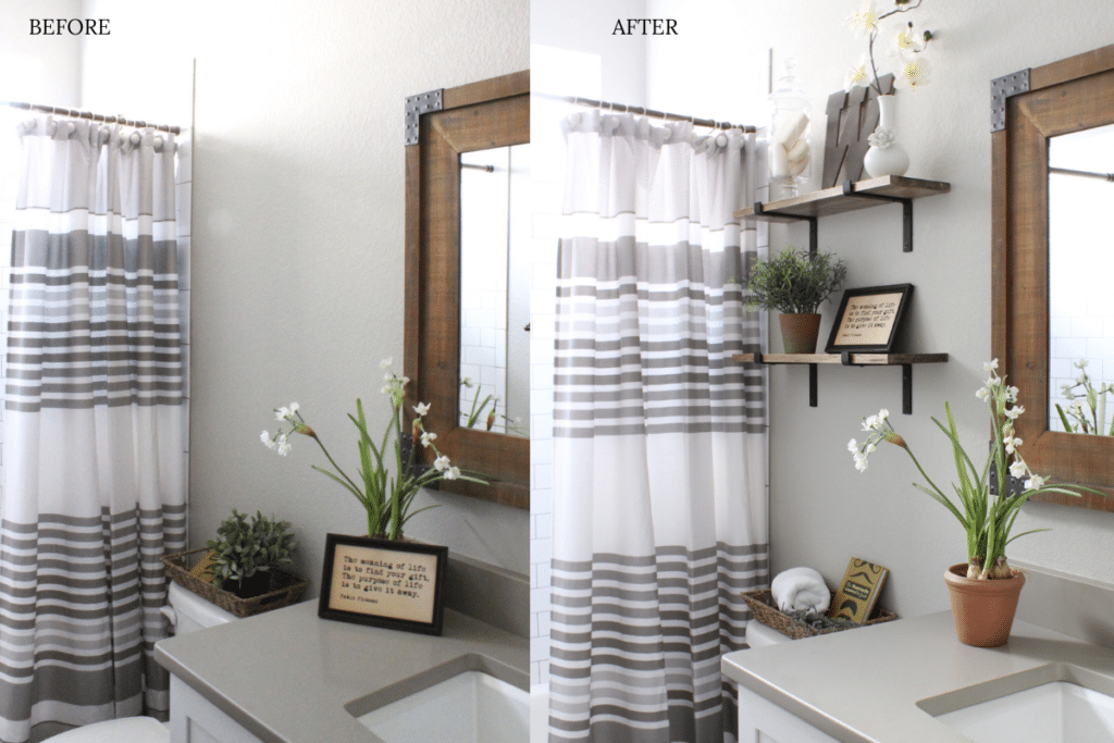 floating bathroom shelves diy budget-friendly updates