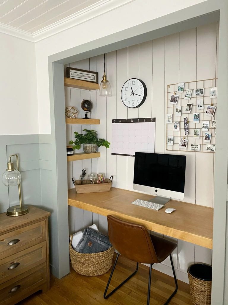 behr painter's white on walls with behr dolphin fin trim cloffice