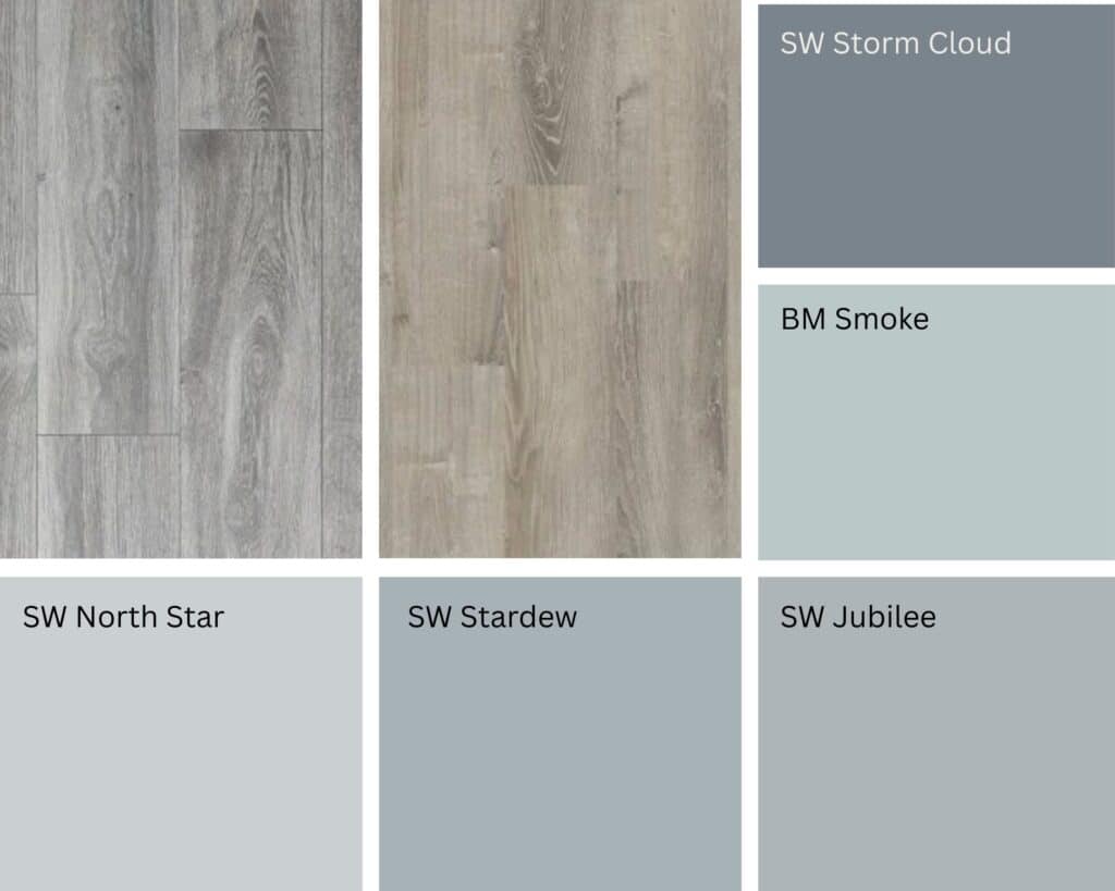 blue gray paint colors for gray flooring