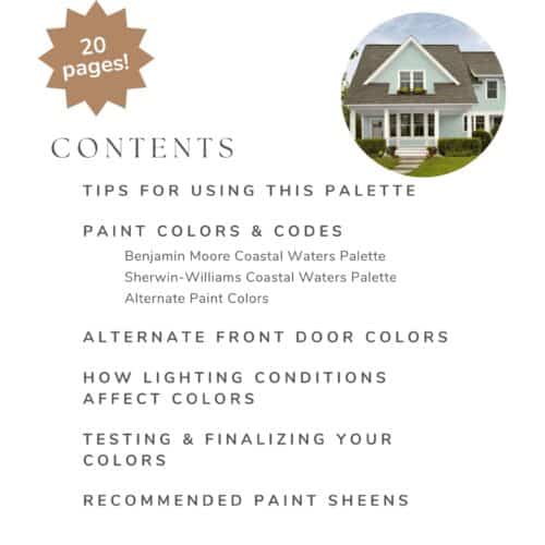 coastal exterior paint color palette