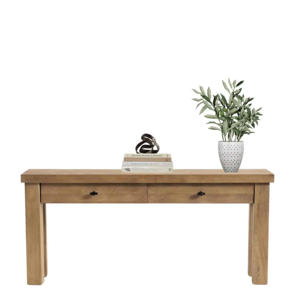 console table decorating