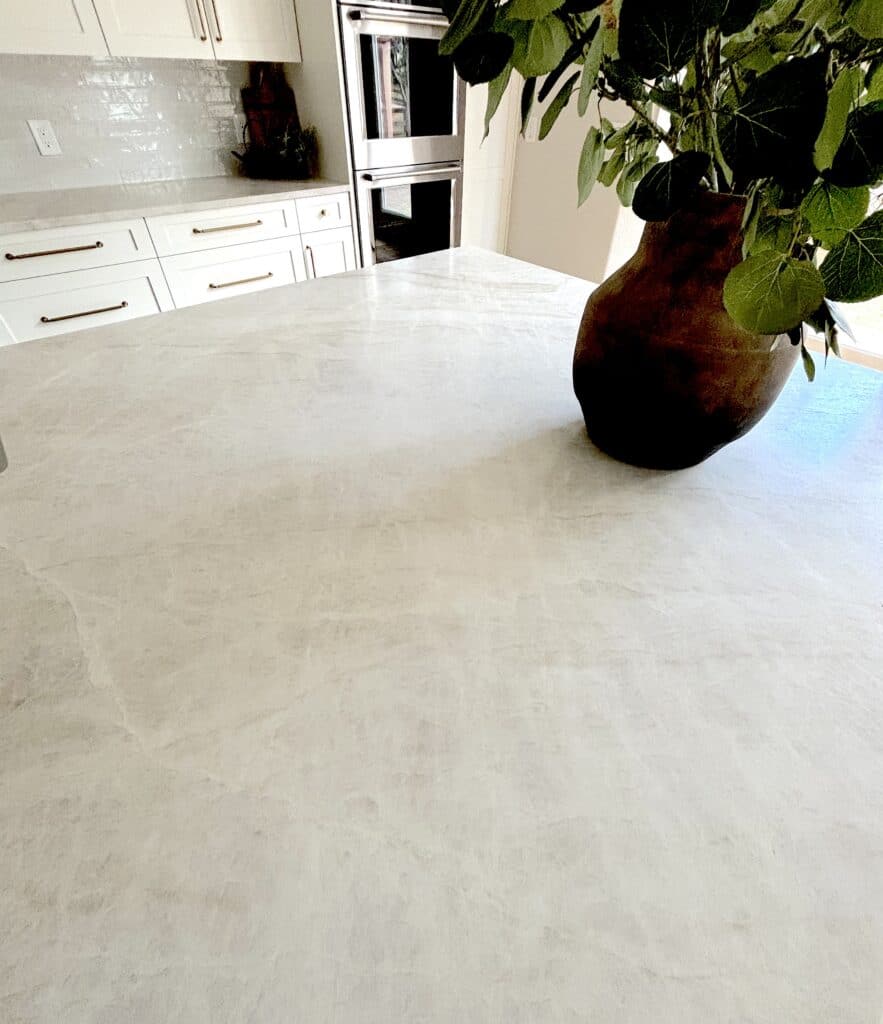 honed taj mahal quartzite countertops kitchen remodel