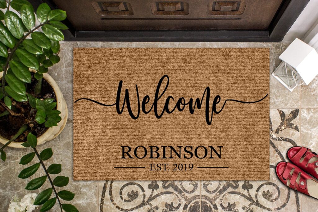 custom doormat best home decor products from etsy