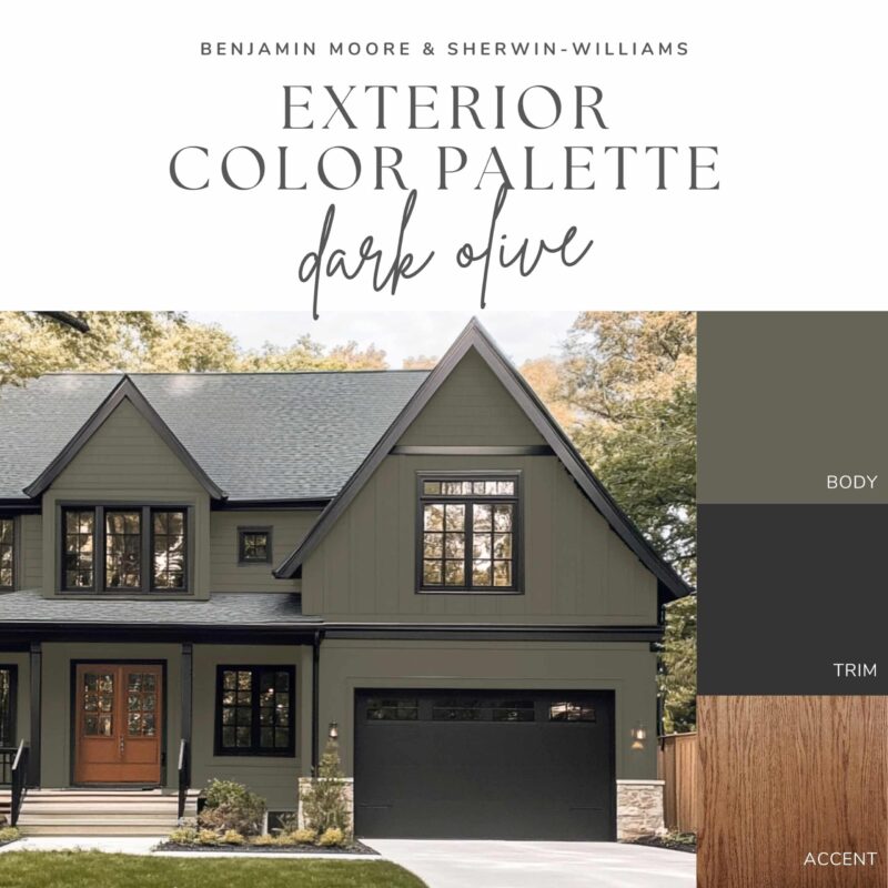 dark olive green exterior color scheme