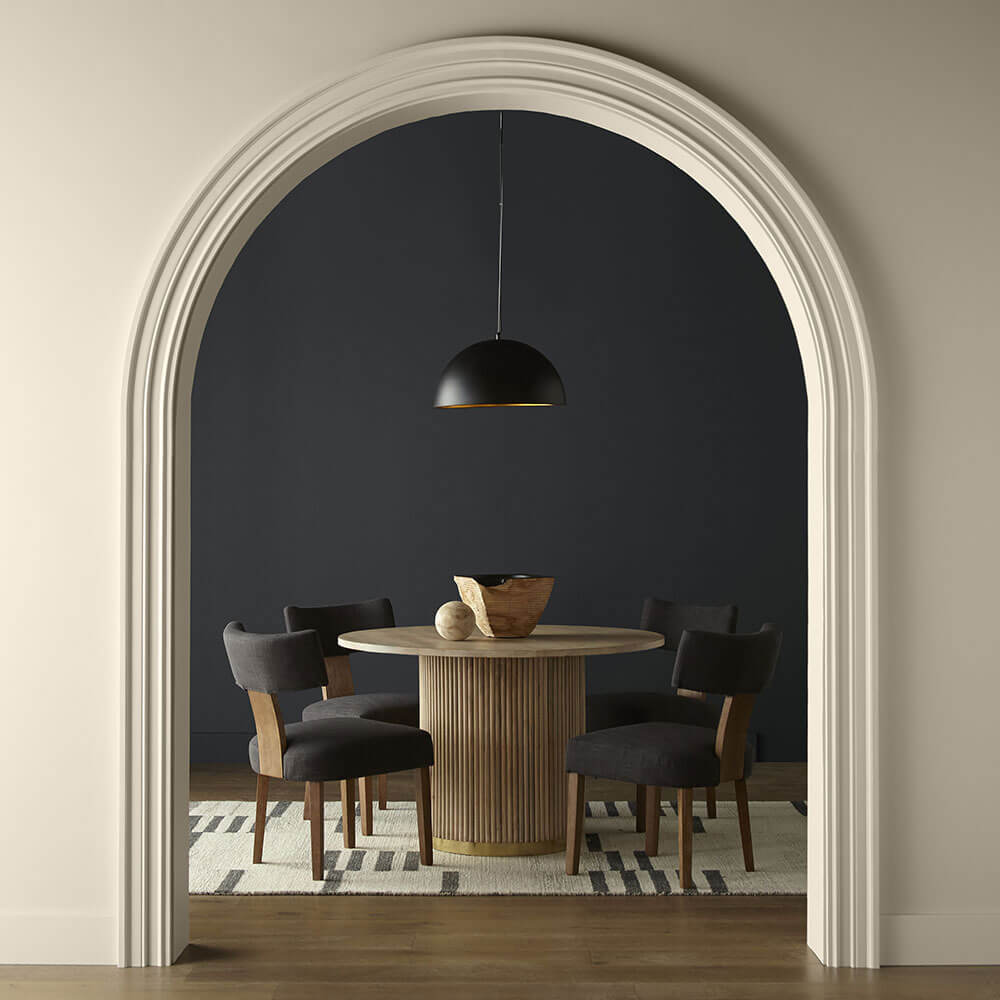 behr cracked pepper dining room color of the year 2024