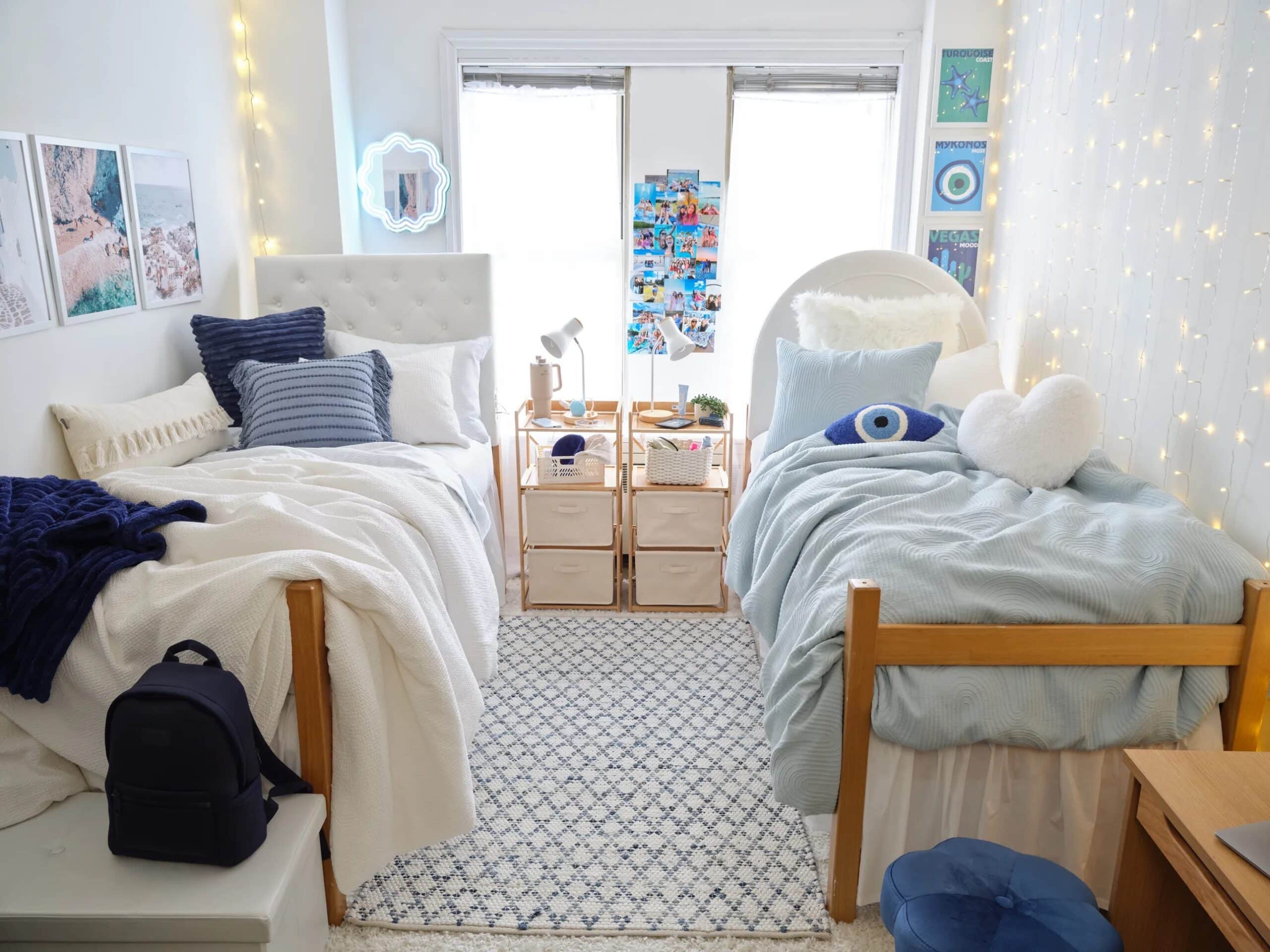 dorm room decorating for girls color palette