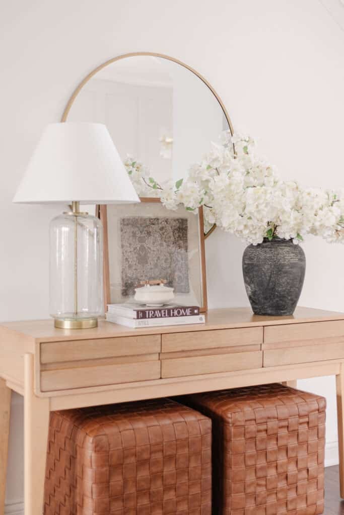 console table decorating tips