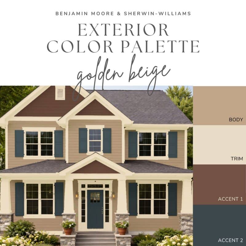 beige exterior color scheme