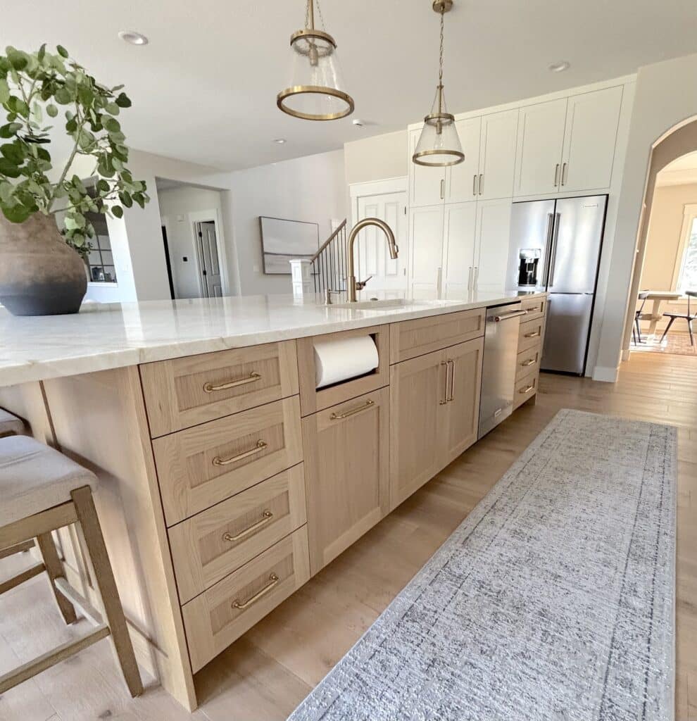 white oak kitchen island kitchen reveal