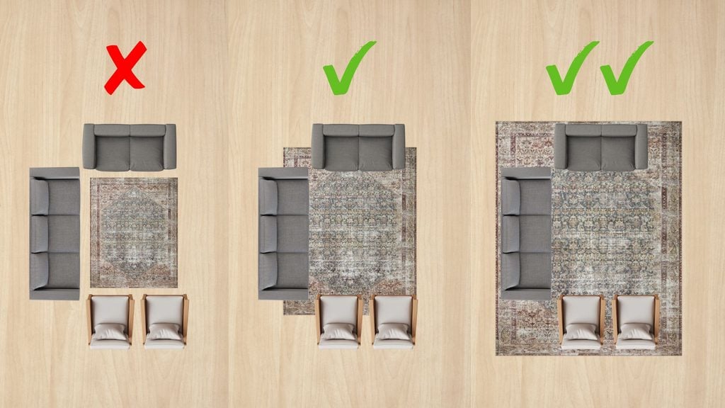best living room rug size