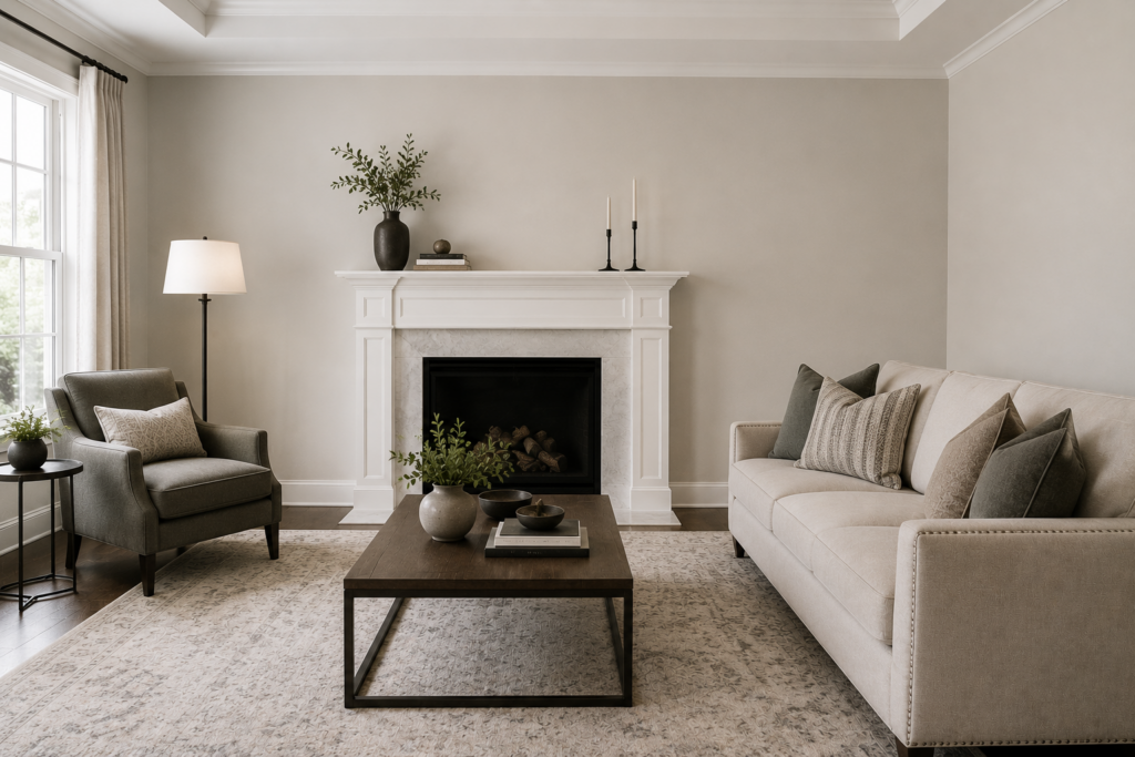 living room is unfinished