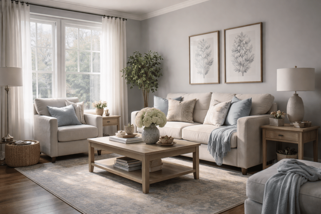 north facing living room lighting affects on paint color